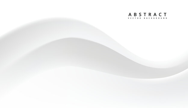 Abstract white wave, a minimalist design with smooth curves and subtle gradients, creating a sense of calm and sophistication