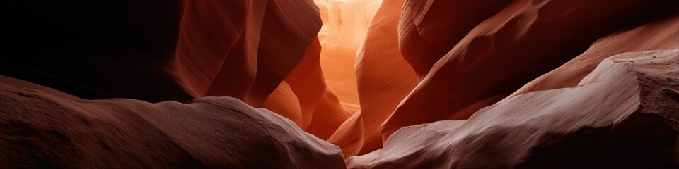 Obraz premium Sunlight illuminates majestic antelope canyon rock formations