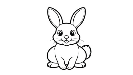  Cute Bunny Line Art