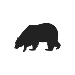 silhouette of wild bear