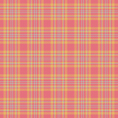 Seamless plaid pattern in pink, yellow, and light blue. Ideal for backgrounds, textiles, or graphic design projects needing a cozy, vintage touch.