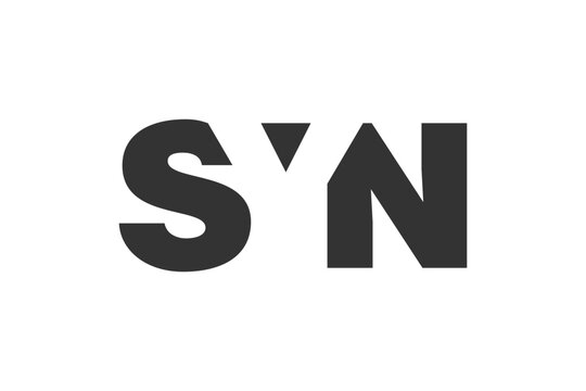 SYN logo design. Initial letter S Y N bold font style for tech startups, consulting, corporate branding. Creative company name, headlines typography identity, trendy logotype.