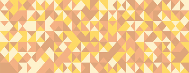 Abstract geometric background featuring a vibrant mosaic of warmtoned triangles. This versatile design evokes feelings of warmth, energy, and modern sophistication.