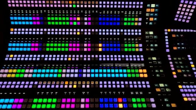 The control panel and all buttons in the television digital industry