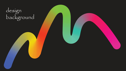 Vibrant gradient abstract shape on