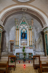 Villalago, Hermitage of San Domenico. Built near the lake of San Domenico in the 11th century, as a votive chapel in a natural cave considered sacred.