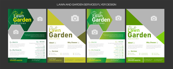 social media flyer template enhances your garden services' online presence. It is perfect for promoting landscaping, lawn care, and outdoor design services across various platforms.lawn care flyer