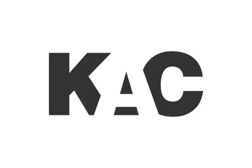 KAC logo design. Initial letter K A C bold font style for tech startups, consulting, corporate branding. Creative company name, headlines typography identity, trendy logotype.