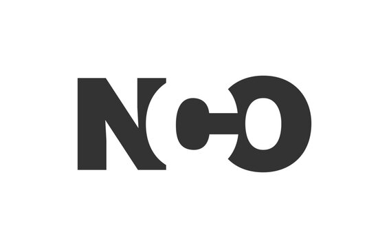 NCO logo design. Initial letter N C O bold font style for tech startups, consulting, corporate branding. Creative company name, headlines typography identity, trendy logotype.