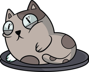 MobileGrey Spotted Cat Resting