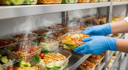 Freshly prepared meal prep boxes for healthy eating and convenient lunch solutions