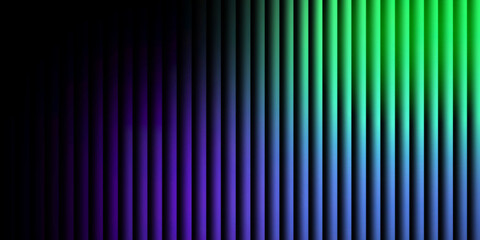 Abstract background with vertical 3D stripes and a vibrant green to purple color gradient.