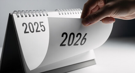 Flipping Calendar Page New Year Transition Future Planning Time Concept