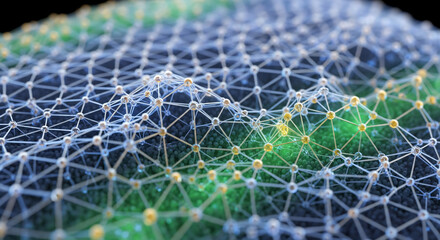 Elegant nanotech pillow surface with geometric molecular lattice