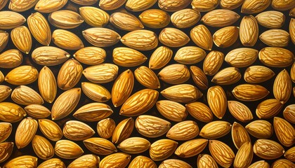 Close-up of Almonds - A Nutritious and Delicious Snack.