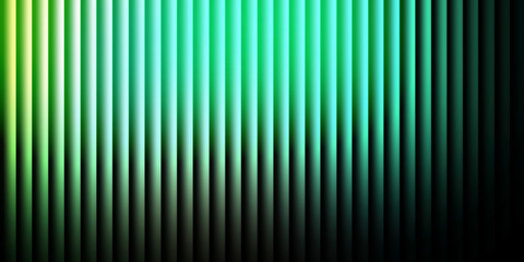 Luminous green vertical stripes on a dark background abstract design.