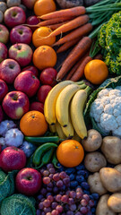 Vibrant Selection of Fresh Fruits and Vegetables
