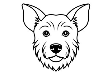 Happy, cute, and funny chihuahua puppy cartoon vector illustration isolated on white background