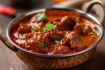 Fototapeta premium Delicious meat curry served in a bowl