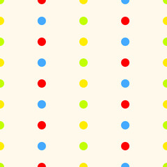 Children's multicolored seamless pattern of bright small dots on a retro background