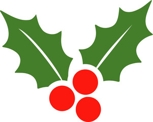 Holly berries clipart, Christmas holly, icon, mistletoe, vector, leaf, berry, template, corner, leaves, illustration, Christmas border clipart, isolated on white background Christmas Holly Berries. © Graphics Things