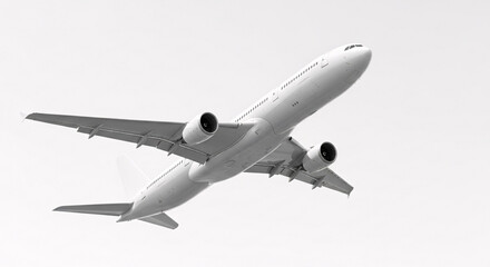 Obraz premium Passenger Jet Airliner Flying Against Clear Sky