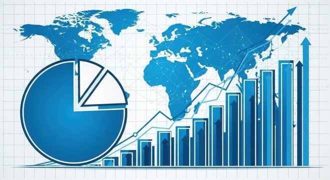 Business global growth chart
