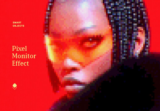 Pixelation Photo Effect Mockup