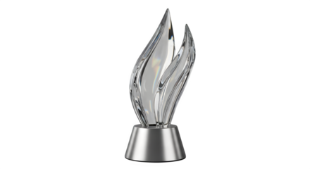 Stunning crystal award trophy celebrating achievement, success, and victory in contests or recognizing exceptional performance
