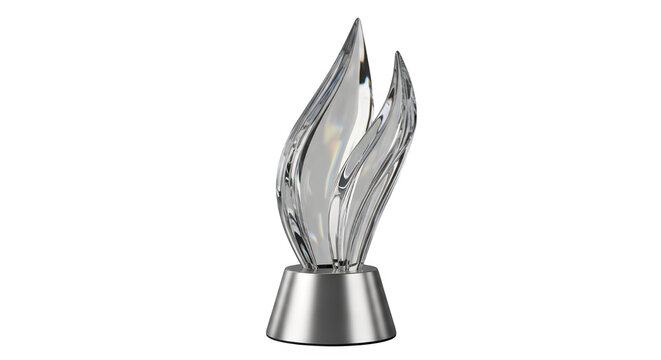 Stunning crystal award trophy celebrating achievement, success, and victory in contests or recognizing exceptional performance