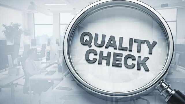 Quality Check concept in business office environment.
