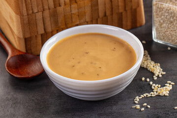 Asian sesame sauce with seeds