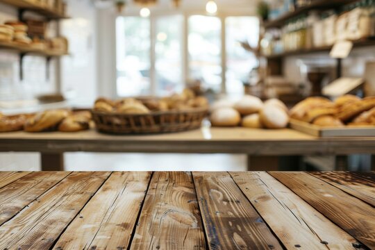 Freshly baked bread displayed in a cozy bakery