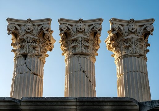Column, ancient corinthian architectural detail