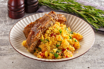 Couscous with ribs and vegetables