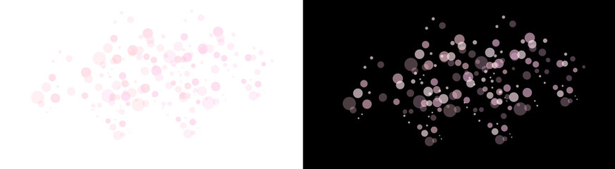 PNG image of Pink bokeh light overlay. Abstract soft blurred circles. Girly or romantic sparkling particles. Isolated transparent PNG background.