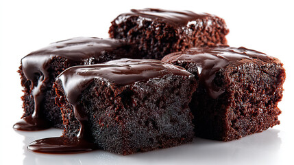 Decadent Chocolate Brownies Drenched in Rich Ganache, A Sweet Temptation for National Brownie Day, National Brownies at Brunch Month