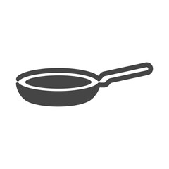Frying pan Icon on White Background Vector Art Illustration on white background.