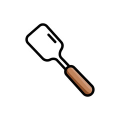 Spatula Icon on White Background Vector Art Illustration on white background.