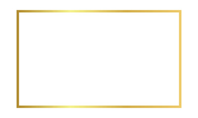 Obraz premium Elegant golden rectangular frame on white background luxury gold border design for invitation, wedding card, poster, certificate, decorative layout, and premium digital artwork
