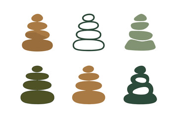 Nature Inspired Logo Set. Graphic design trends nature inspired design example. Icon set. Set Logo of Graphic design trends nature inspired design example: