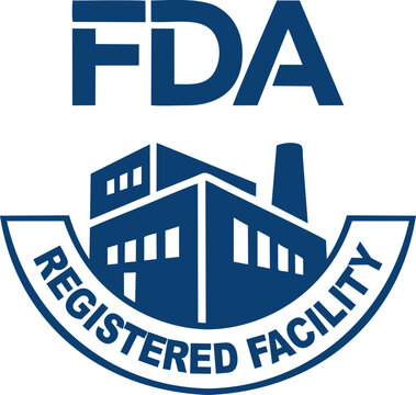 FDA Registered Facility Vector | Official Food and Drug Administration Certification Logo Design
