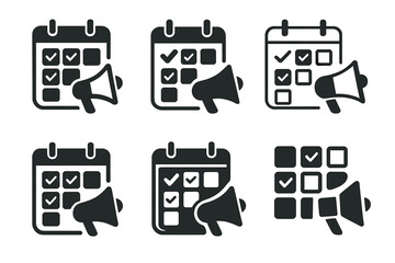 Brand Icon Variations. Building a brand through digital content and advertising. Icon set. Set Logo of Building a brand through digital content and