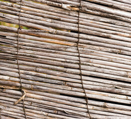 Rustic Woven Bamboo Fence Texture for Natural Backgrounds and Designs.