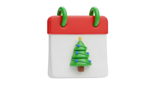 A festive Christmas countdown calendar sparking joy and anticipation for holiday season on transparent background - Powered by Adobe