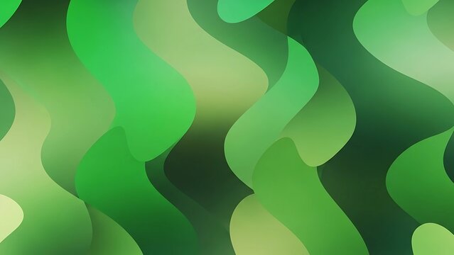Abstract green waves gradient seamless pattern for creative decorative designs and textures
