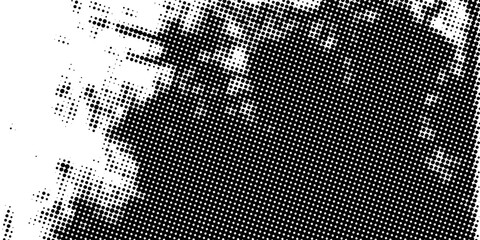 Halftone Black and White Abstract Texture Background