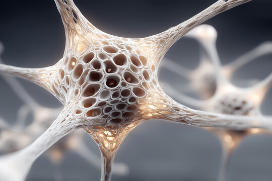 Artistic representation of bone structure inspired by densitometry techniques