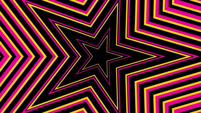 Abstract vibrant star pattern with bold geometric lines