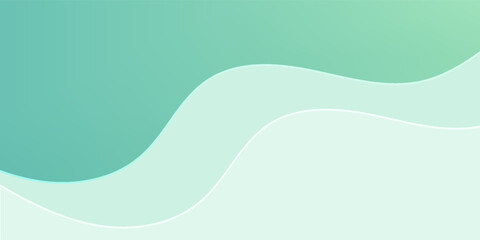 Soft Green Gradient Wave Background – Abstract Flowing Curves Design